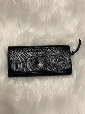 HOBO international Black Embossed Leather multiple Card Holder wallet